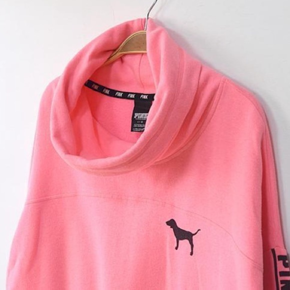 2/$30 Victoria’s Secret PINK Cowl Turtleneck Sweatshirt Long Sleeve Pullover - Picture 4 of 6